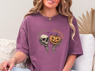 Skull Pumpkin Heebie Jeebies funny shirt - photo 4