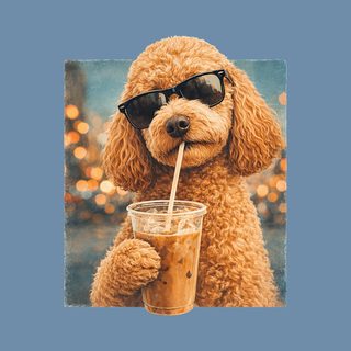 Labradoodle Iced Coffee Cool Dog Comfort Colors Summer T-Shirt