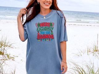 Festive Eggnog Christmas Typography funny shirt - photo 6