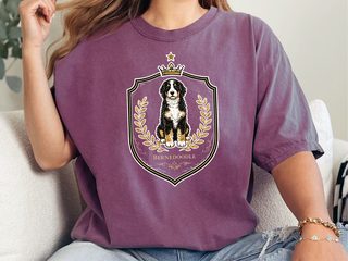 Comfort Colors Bernedoodle Royal Crest doodle dog shirt - photo 4