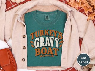 Turkeys Gravy Boat Retro Typography funny shirt - photo 7