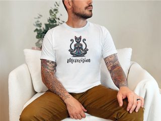 Purr Meowisim Kitty Cat Black Two Tails funny shirt - photo 2