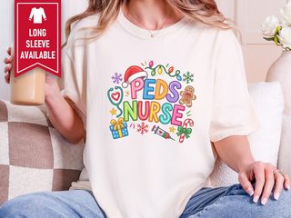 Christmas Peds Nurse Holiday Doodle funny shirt - photo 8