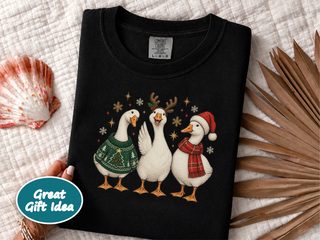 Festive Geese Christmas Trio funny shirt - photo 3
