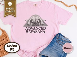 Pug Advanced Savasana Yoga doodle dog shirt - photo 5