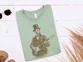 Abe Lincoln Rockin' Guitar Vintage funny shirt - photo 5
