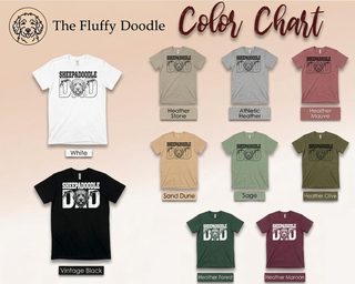 Sheepadoodle Dad doodle dog shirt - colour options