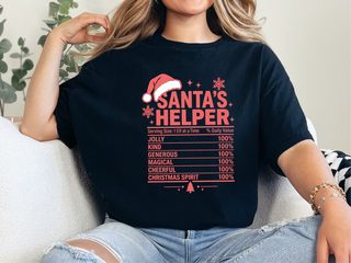 Santa's Helper Nutrition Label funny shirt - photo 2