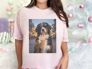 Comfort Colors Bernese Mountain Dog Iced Coffee Cool Dog doodle dog shirt - photo 4