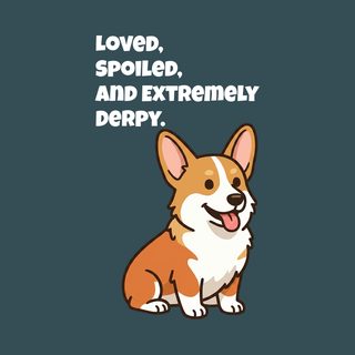 Derpy Welsh Corgi Comfort Colors T-Shirt Funny Dog Lover Gift