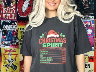 Christmas Spirit Nutrition Label6 funny shirt - photo 2
