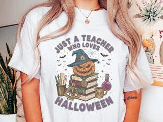 Just A Teacher Who Loves Halloween_2 funny shirt - photo 1