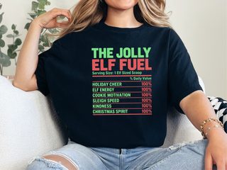 Jolly Elf Fuel Nutrition Label2 funny shirt - photo 3