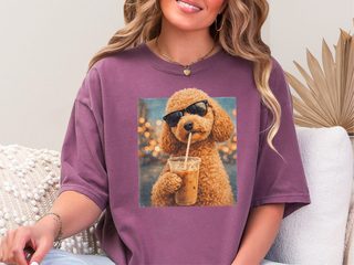 Comfort Colors Cockapoo Iced Coffee Cool Dog doodle dog shirt - photo 5