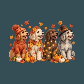 Colorful Watercolor Fall Goldendoodles Cozy Goldendoodle Sweatshirt