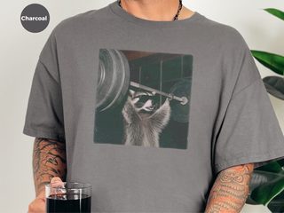 Raccoon Bodybuilding funny shirt - photo 3