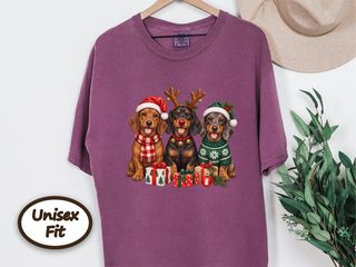 Christmas Dachshund Dogs Trio doodle dog shirt - photo 6