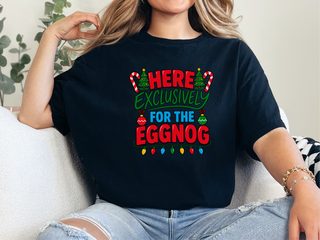 Festive Eggnog Christmas Typography funny shirt - photo 2
