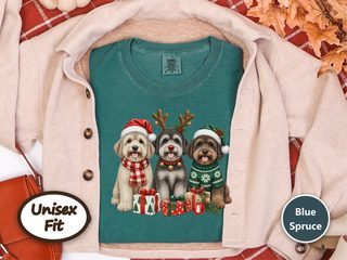 Christmas Schnoodle Dogs Trio doodle dog shirt - photo 8