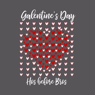 Funny Galentine's Day Hos Before Bros Heart Mosaic Anti-Valentine funny shirt