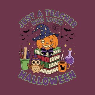 Just A Teacher Who Loves Halloween Shirt Cute Spooky Teacher Tee