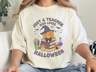 Just A Teacher Who Loves Halloween funny shirt - photo 6