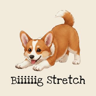 Corgi Big Stretch T-Shirt: Funny & Adorable Corgi Lover Tee