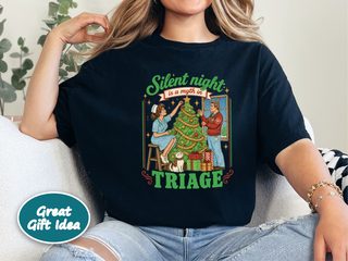 Silent Night Triage Christmas Scene funny shirt - photo 3
