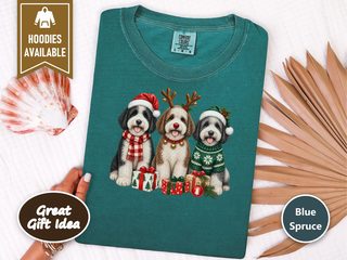 Three Sheepadoodle Christmas Dogs doodle dog shirt - photo 8