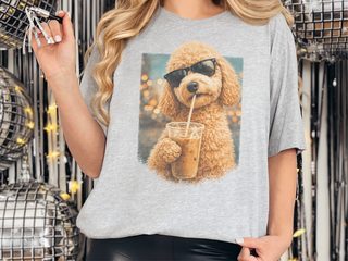 Goldendoodle Iced Coffee Cool Dog doodle dog shirt - photo 3
