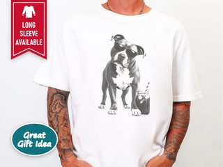 Cool Pitbull Sunglasses Summer Drink funny shirt - photo 1