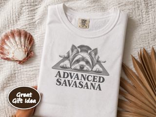 Yorkie Advanced Savasana Yoga doodle dog shirt - photo 1