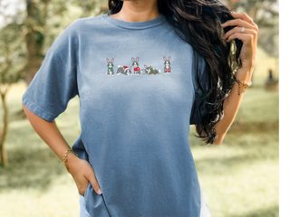 Christmas Bunny Rabbit Lineup funny shirt - photo 7