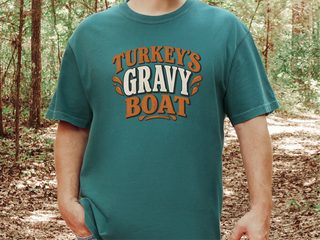 Turkeys Gravy Boat Retro Typography funny shirt - photo 5