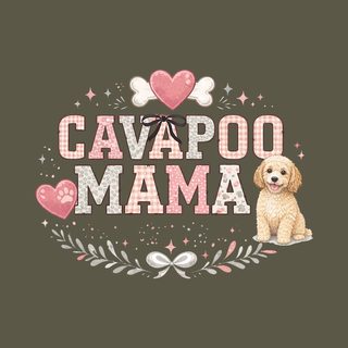 Cavapoo Mama Dog Lover Shirt with Vintage Floral Heart Design