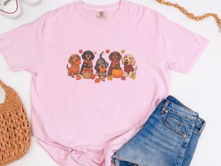 Dachshunds Fall Activities Lineup doodle dog shirt - photo 6