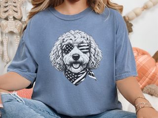Goldendoodle 4th Of July Patriotic doodle dog shirt - photo 5