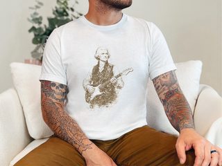 Thomas Jefferson Electric Guitar Vintage Portrait funny shirt - photo 1
