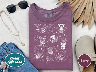 Cute Bat Illustration Fun Activities funny shirt - photo 4