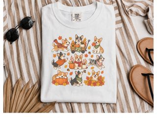 Autumn Corgi Dog Activities doodle dog shirt - photo 2