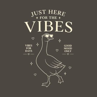 Just Here For The Vibes Goose Comfort Colors Vintage Wash T-Shirt
