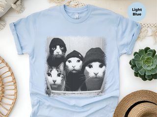 Cat Gang In Window funny shirt - photo 6
