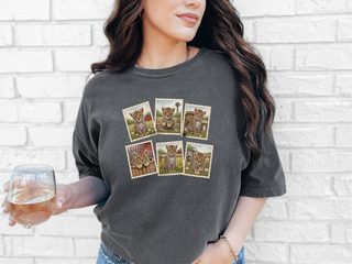 Vintage Postage Stamp Leopard Collection funny shirt - photo 5