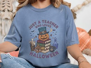 Just A Teacher Who Loves Halloween_4 funny shirt - photo 5