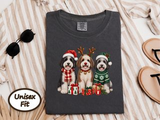 Three Sheepadoodle Christmas Dogs doodle dog shirt - photo 4