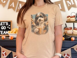 Aussiedoodle Iced Coffee Cool Dog doodle dog shirt - photo 6
