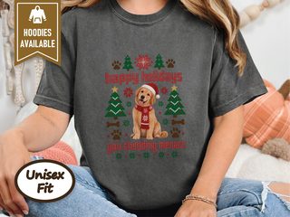 Golden Retriever Holiday Shedding Menace doodle dog shirt - photo 5