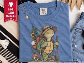 Hiking Turtle With Backpack funny shirt - photo 4