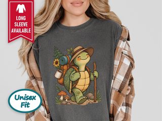 Hiking Turtle With Backpack funny shirt - photo 3