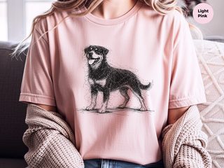 Rottweiler Sketch funny shirt - photo 7